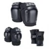 187 Killer Six Pad Set Wrist Knee& Elbow Pads Adult - Black