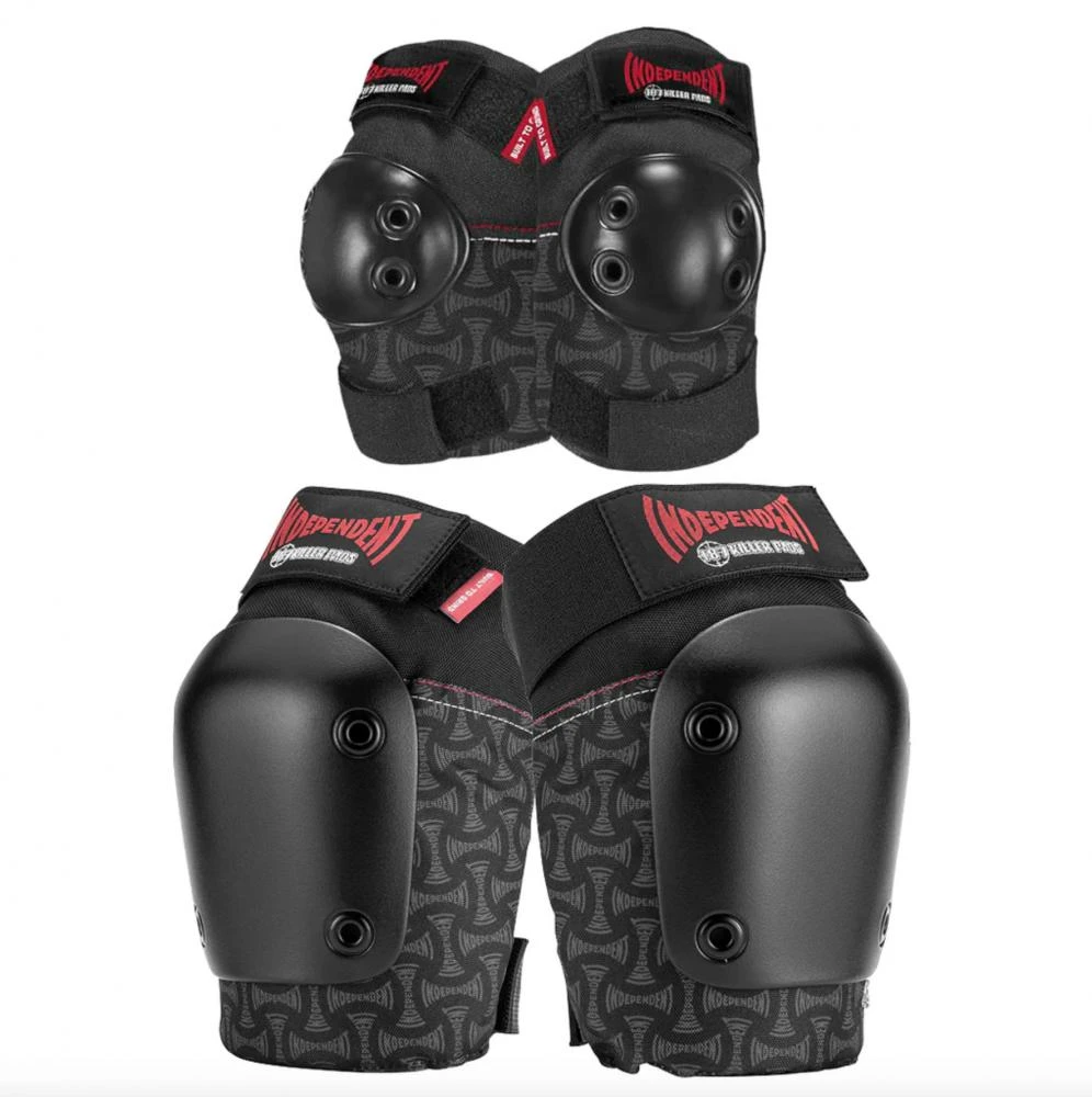 187 X Independent Killer Pads Adult Combo Knee & Elbow Set - Black 1 187 X Independent Killer Pads Adult Combo Knee & Elbow Set - Black