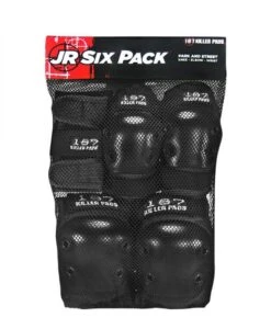 187 Killer Pads JR. Six Pack Set - Black