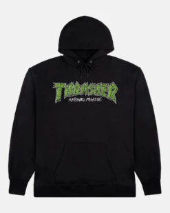 Thrasher Brick Hoody - Black