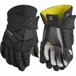 Bauer Supreme M3 Ice Hockey Gloves Black -Junior To Intermediate