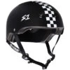 S1 Lifer Helmet - Matt Black With White Checker