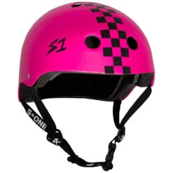 S1 Lifer Helmet - Pink Gloss With Black Checker
