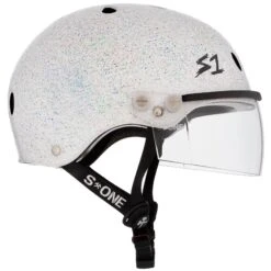 S1 Lifer Helmets Inc Visor - White Glitter -Online Hockey Store S1 LIFER Helmet inc Visor White Glitter Side SHLIVWGL 1280x1280 6173945a 3f2f 4e41 a07c 1312ebc4c970