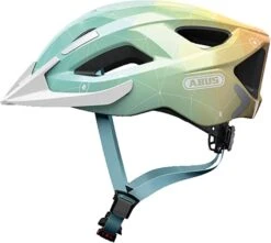 ABUS Aduro 2.0 City Bike / Cycle Helmet - Blue Art (With Rear Light)