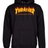 Thrasher Flame Logo Hoody - Black Yellow