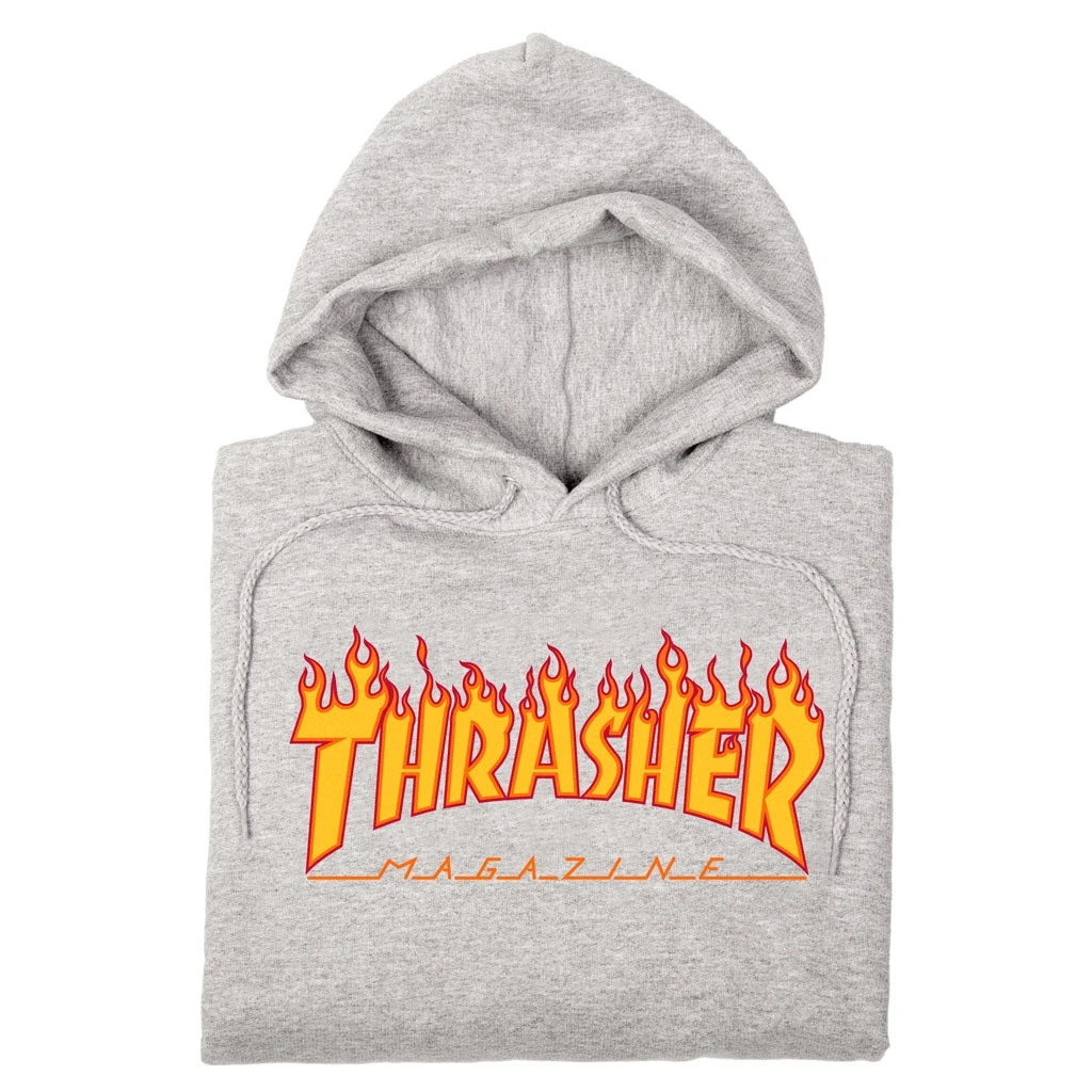 Thrasher Skate Mag Hoody Flame Logo - Grey 2 Thrasher Skate Mag Hoody Flame Logo - Grey - Image 2