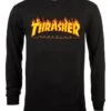 Thrasher Flame Logo Long Sleeve - Black