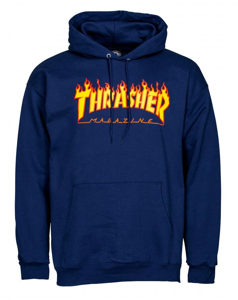 Thrasher Skate Mag Hoody Flame Logo - Navy 1 Thrasher Skate Mag Hoody Flame Logo - Navy