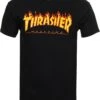 Thrasher T-Shirt Flame Logo - Black
