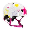 Sfr Adjustable Kids Skate Helmet - White/Pink Stars XXXS/XS
