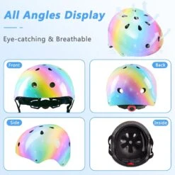 SFR Adjustable Kids Helmet -Gloss Rainbow 48-54cm -Online Hockey Store multicolouradjHelmet2