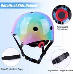 SFR Adjustable Kids Helmet -Gloss Rainbow 48-54cm -Online Hockey Store multicolouradjHelmet3