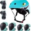 SFR Adjustable Kids Shark Helmet With Protective Pad Set