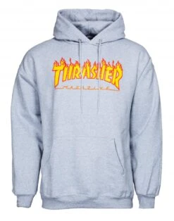 Thrasher Skate Mag Hoody Flame Logo - Grey