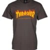 Thrasher Skate Mag T-Shirt Flame Logo - Charcoal