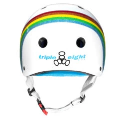 Triple Eight Certified Sweatsaver Helmet - White Sparkle Rainbow -Online Hockey Store whitesparklerainbowrear
